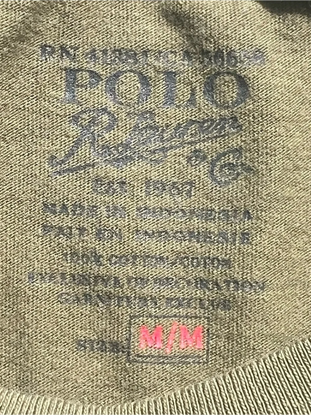 Men's Polo Ralph Lauren Tee | Olive Green Cotton Short Sleeve Shirt | Sz M